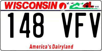 WI license plate 148VFV