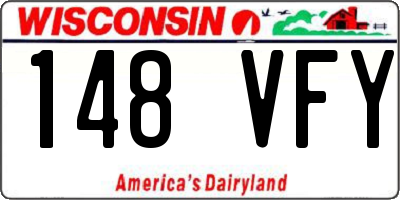 WI license plate 148VFY