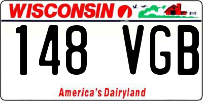 WI license plate 148VGB