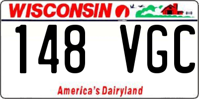 WI license plate 148VGC