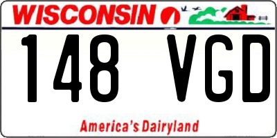 WI license plate 148VGD