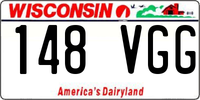 WI license plate 148VGG