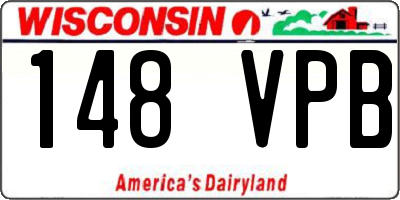 WI license plate 148VPB