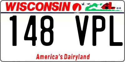 WI license plate 148VPL