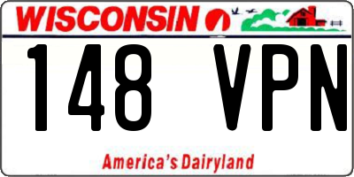 WI license plate 148VPN
