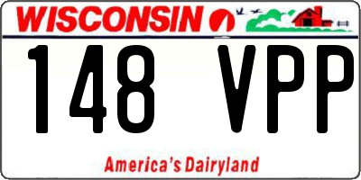 WI license plate 148VPP