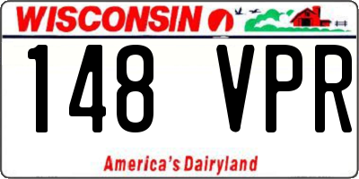 WI license plate 148VPR