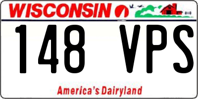 WI license plate 148VPS