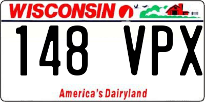 WI license plate 148VPX