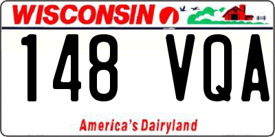 WI license plate 148VQA