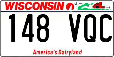 WI license plate 148VQC