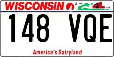 WI license plate 148VQE