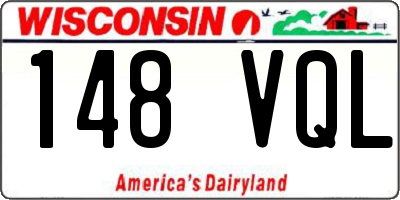 WI license plate 148VQL