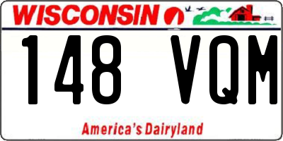 WI license plate 148VQM