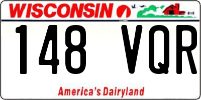 WI license plate 148VQR