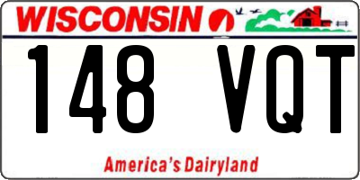 WI license plate 148VQT