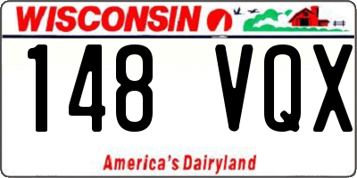 WI license plate 148VQX