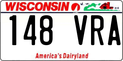 WI license plate 148VRA