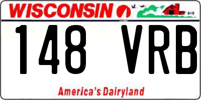 WI license plate 148VRB