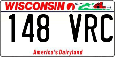 WI license plate 148VRC