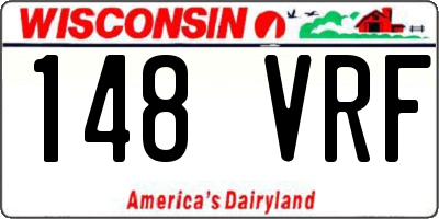 WI license plate 148VRF