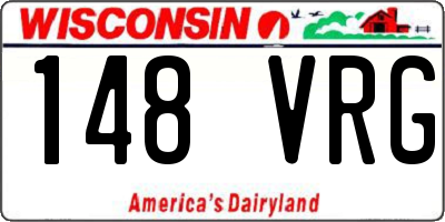 WI license plate 148VRG