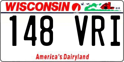 WI license plate 148VRI