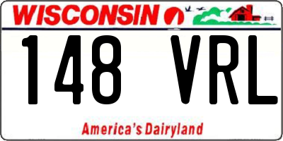 WI license plate 148VRL