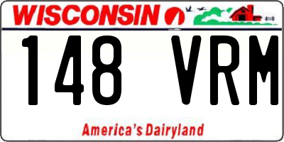 WI license plate 148VRM