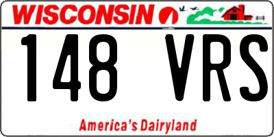 WI license plate 148VRS