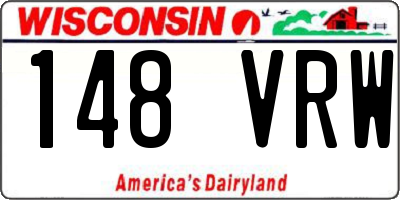 WI license plate 148VRW