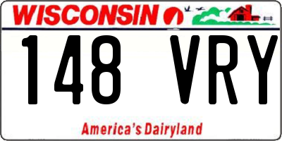 WI license plate 148VRY