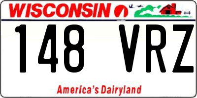 WI license plate 148VRZ