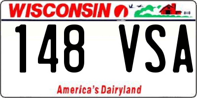 WI license plate 148VSA