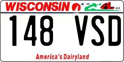 WI license plate 148VSD