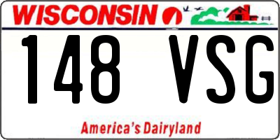 WI license plate 148VSG
