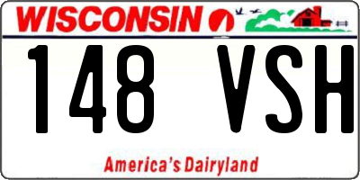 WI license plate 148VSH