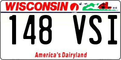 WI license plate 148VSI