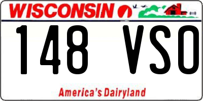 WI license plate 148VSO