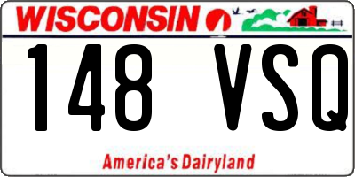 WI license plate 148VSQ