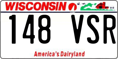 WI license plate 148VSR