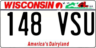 WI license plate 148VSU