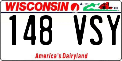 WI license plate 148VSY