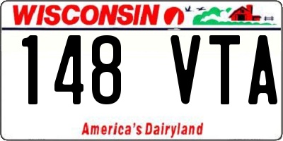 WI license plate 148VTA