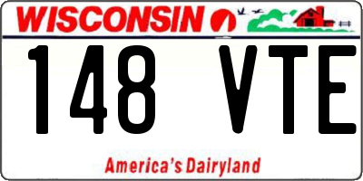 WI license plate 148VTE
