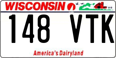 WI license plate 148VTK