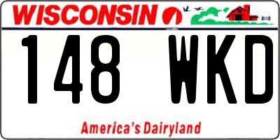 WI license plate 148WKD