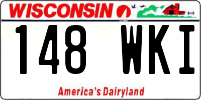 WI license plate 148WKI