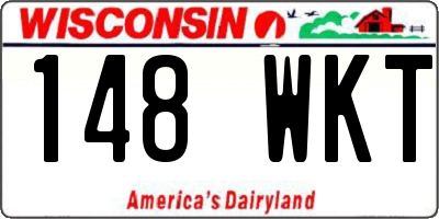 WI license plate 148WKT