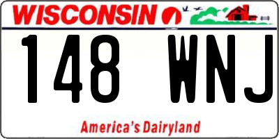 WI license plate 148WNJ